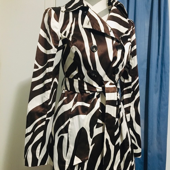A. Byer Jackets & Blazers - A. Byer Zebra print Y2K mini Trench